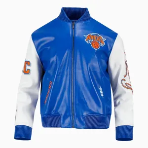 Men's NBA New York Knicks City Signature Leather Jacket