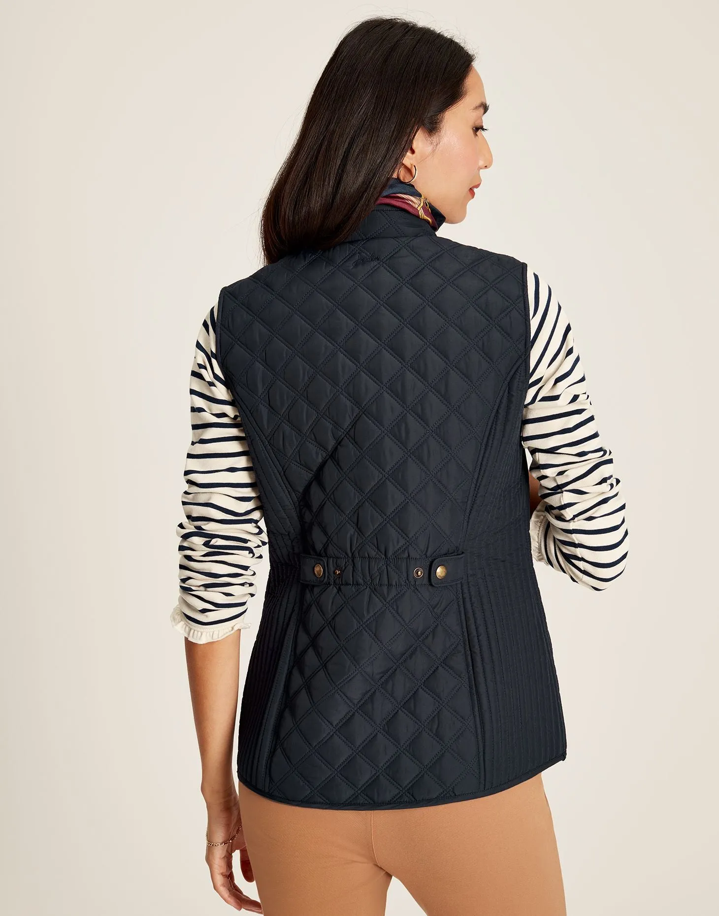 Minx Diamond Quilted Gilet - Dark Navy