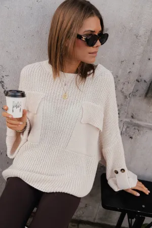 Noemie knitted jumper cream