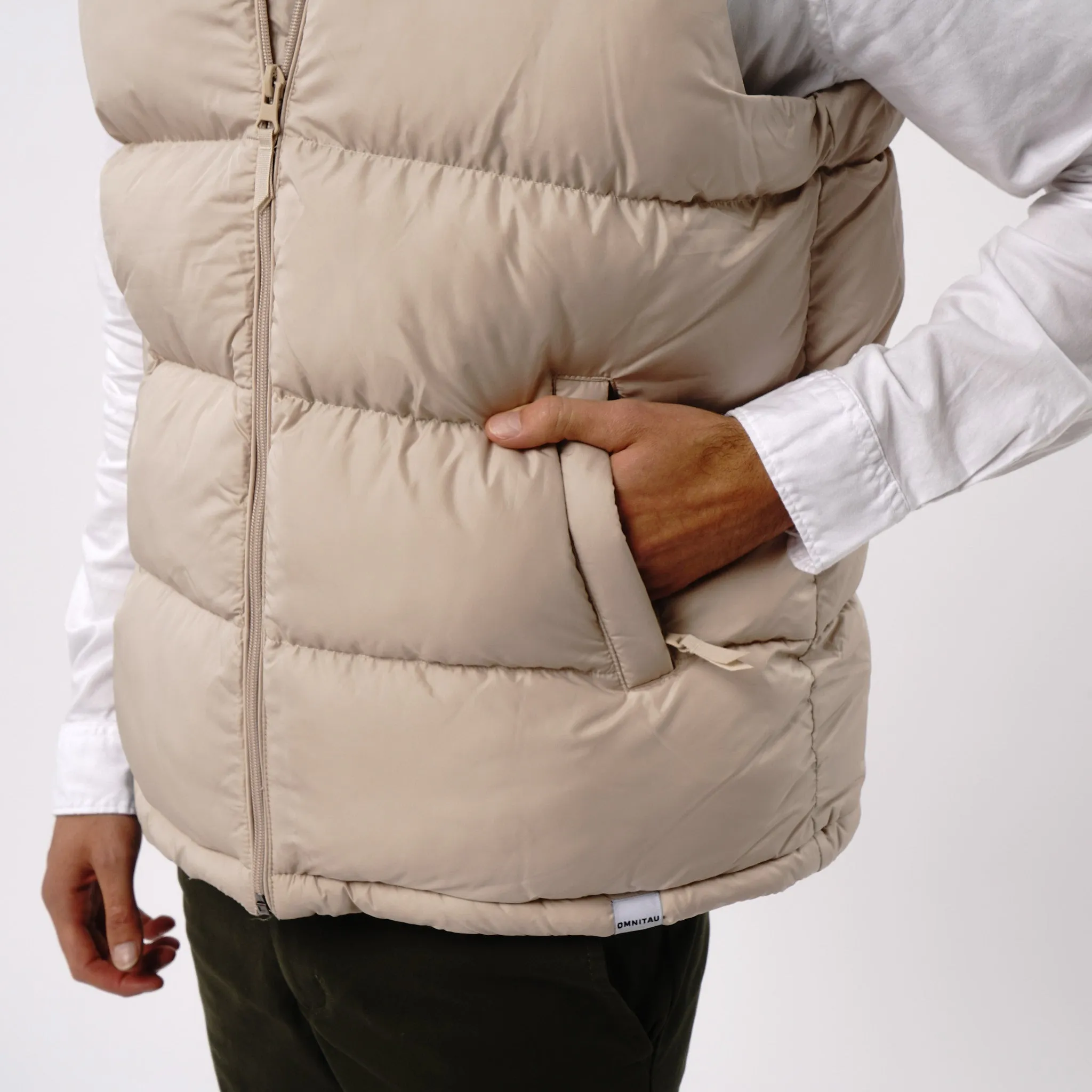 Omnitau Men's Calgary Super Padded Ultra Warm Gilet - Cream