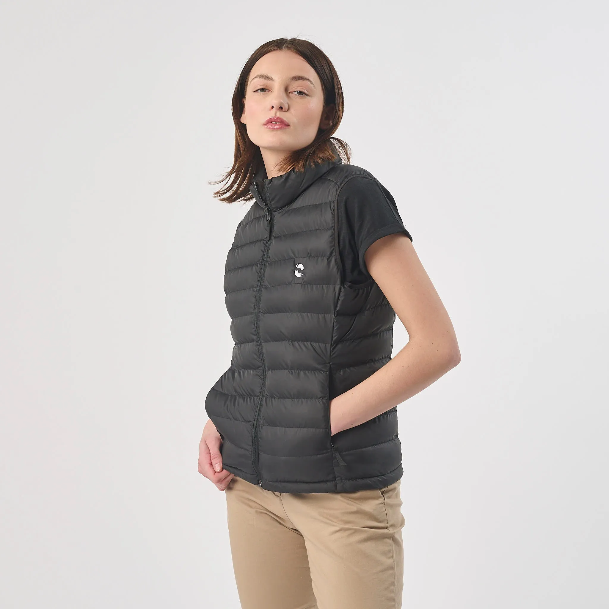 Omnitau Women's Recycled Slim Style Padded Gilet - Black