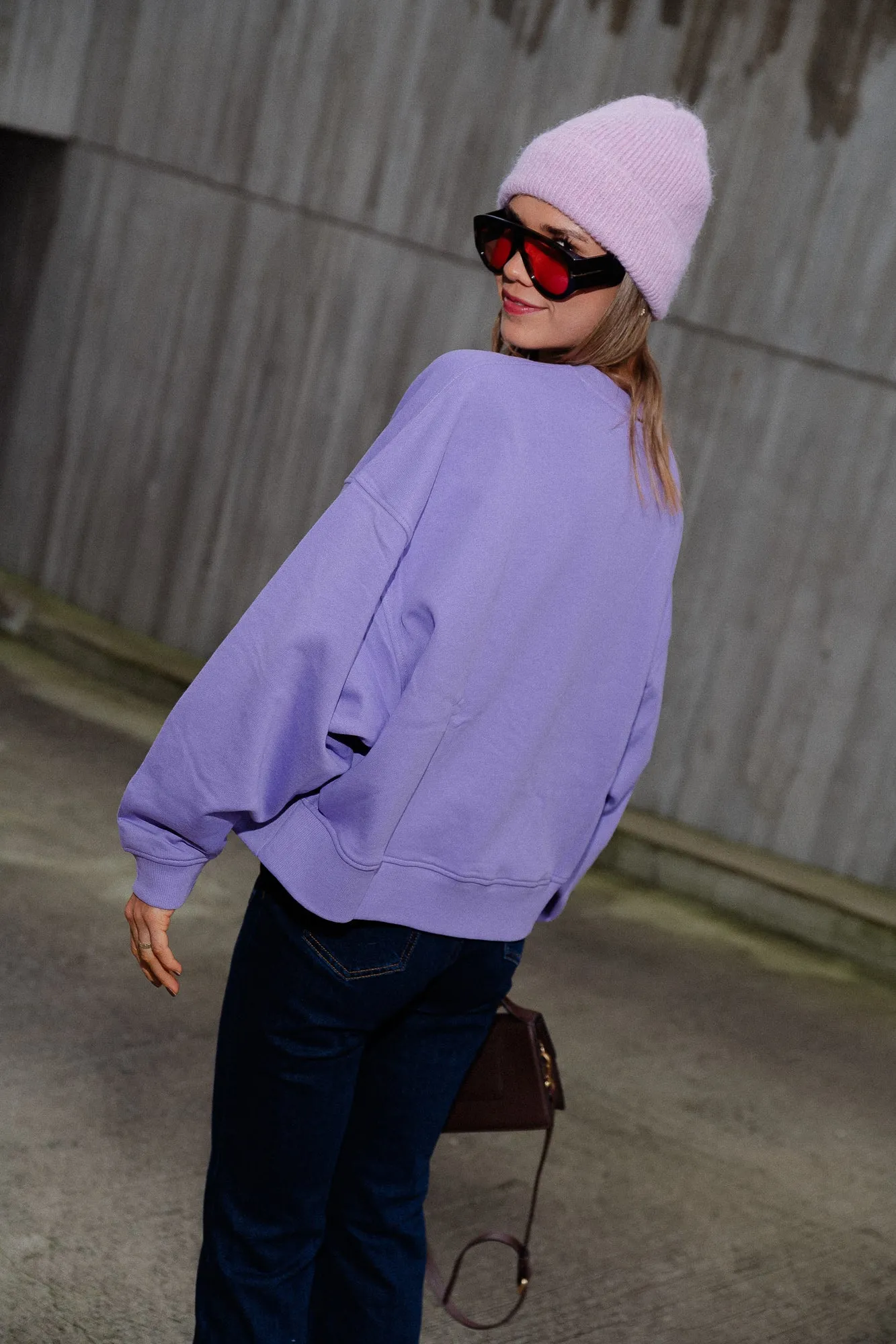 Oversize Emielia sweater english lavender