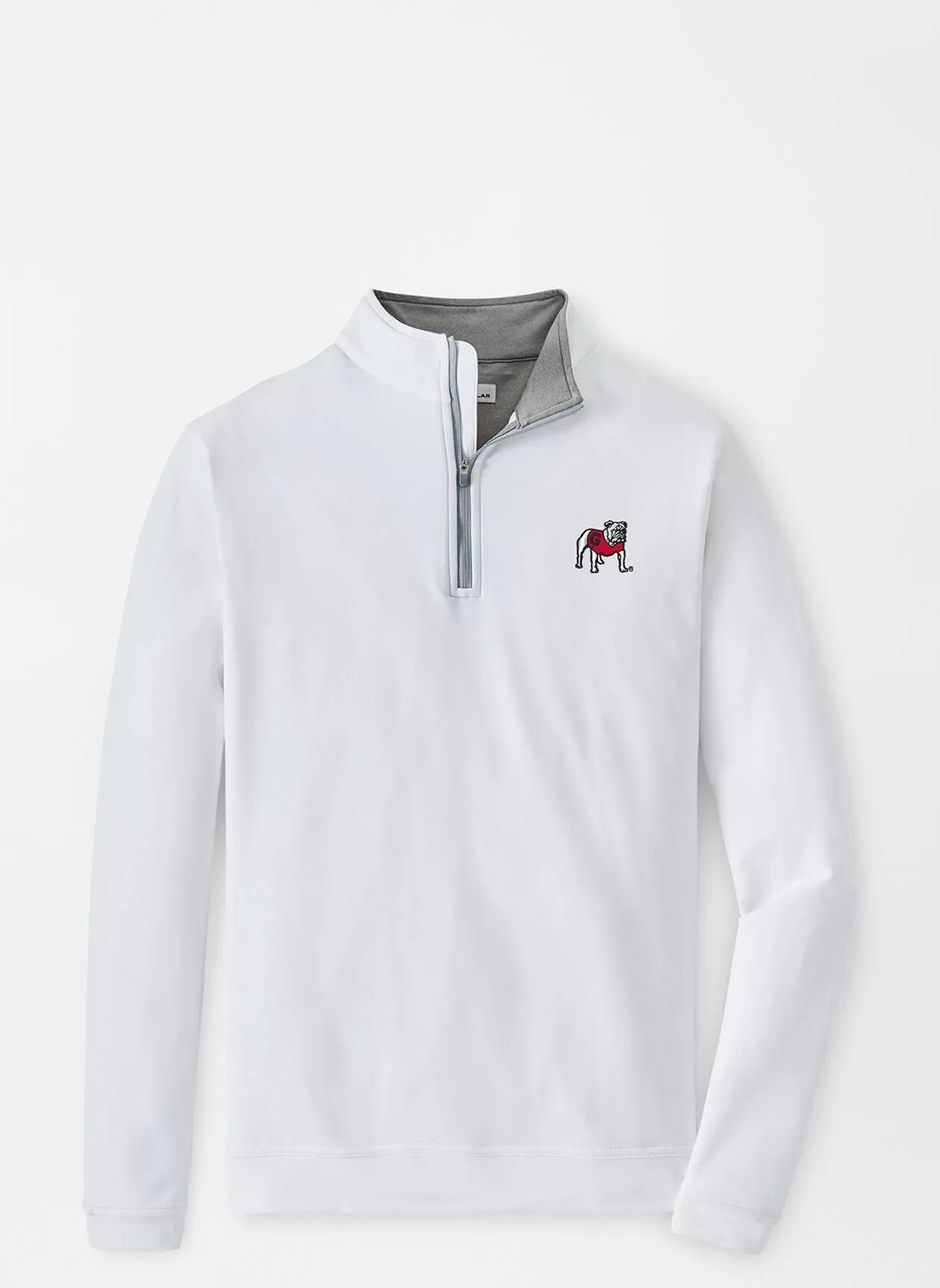 Peter Millar UGA Perth Solid Stretch Quarter-Zip - WHITE