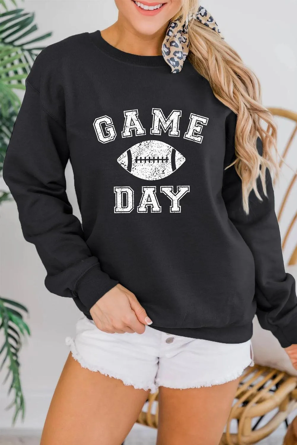 Plain Crew Neck Pullover Sweatshirt