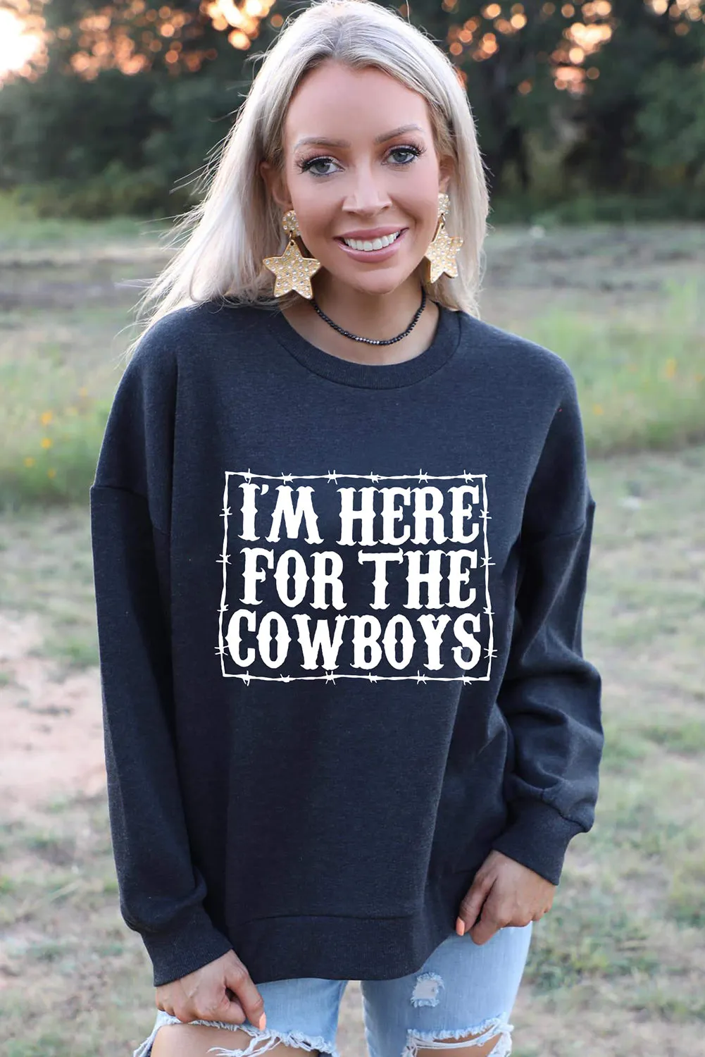 Plain Crew Neck Pullover Sweatshirt