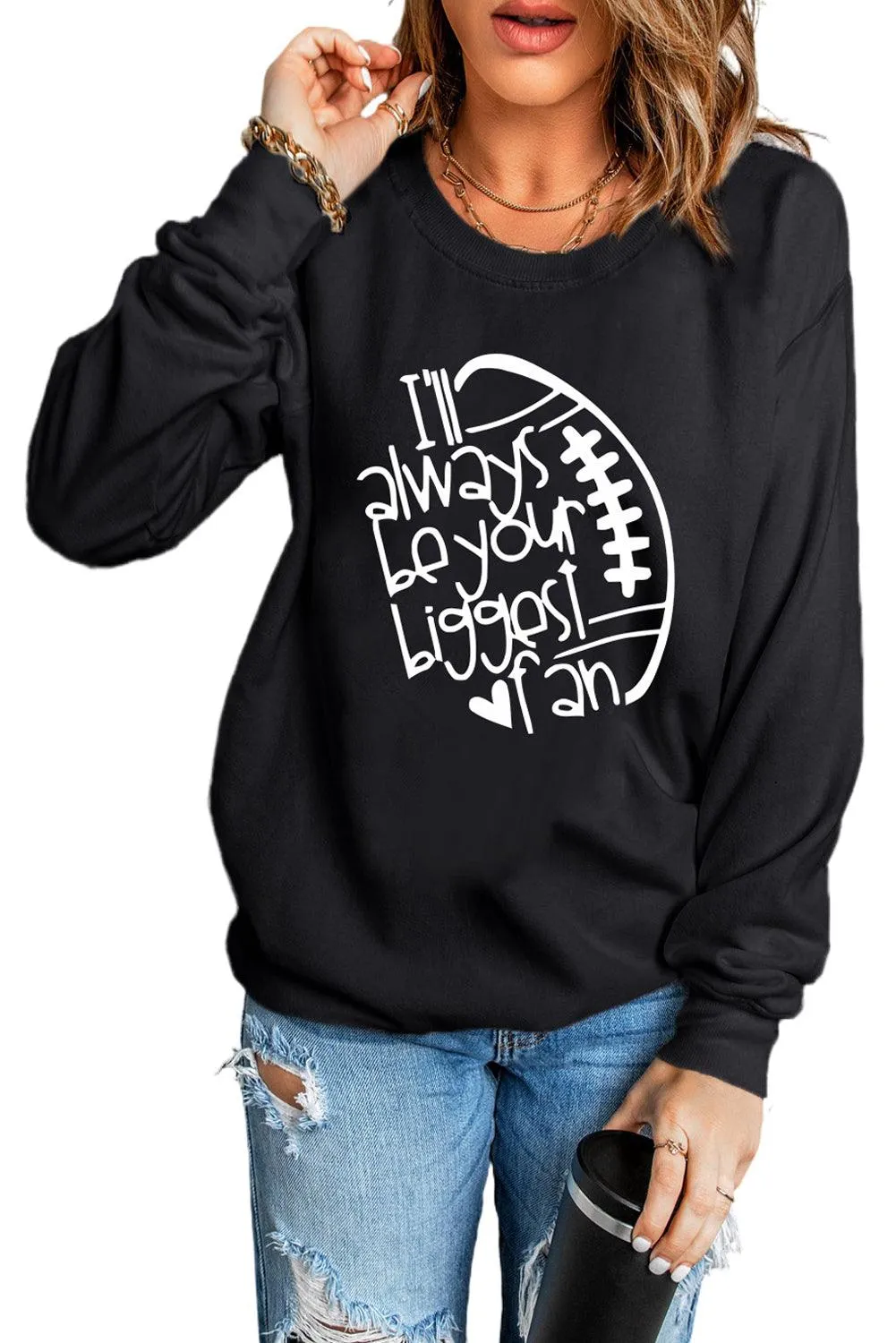 Plain Crew Neck Pullover Sweatshirt