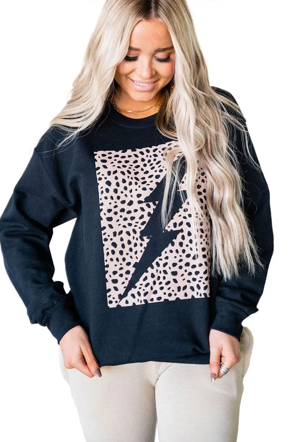 Plain Crew Neck Pullover Sweatshirt