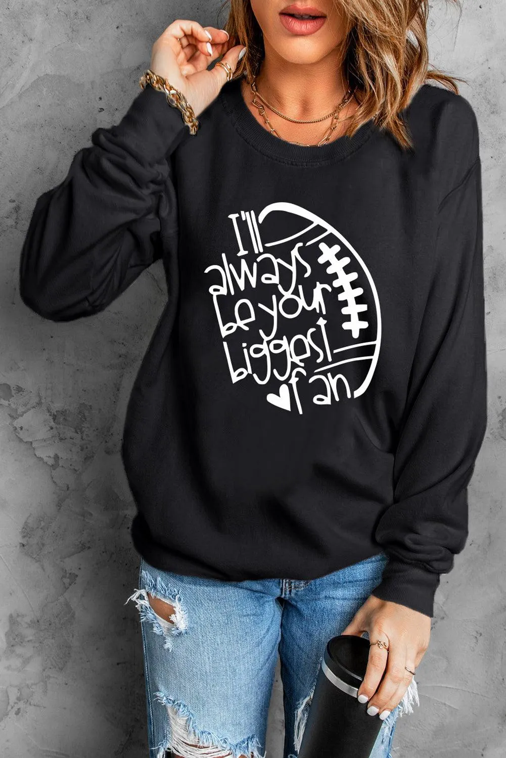 Plain Crew Neck Pullover Sweatshirt