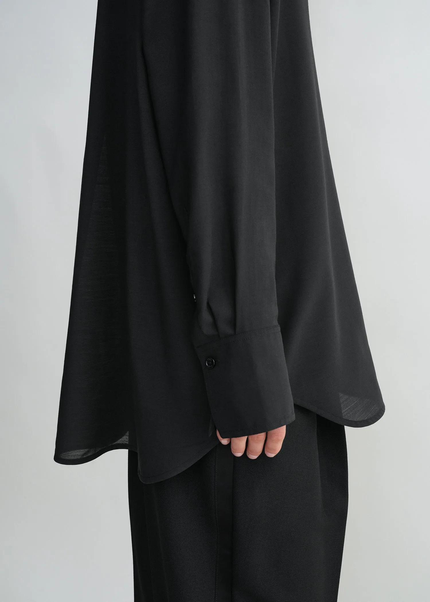 Relaxed voile shirt black