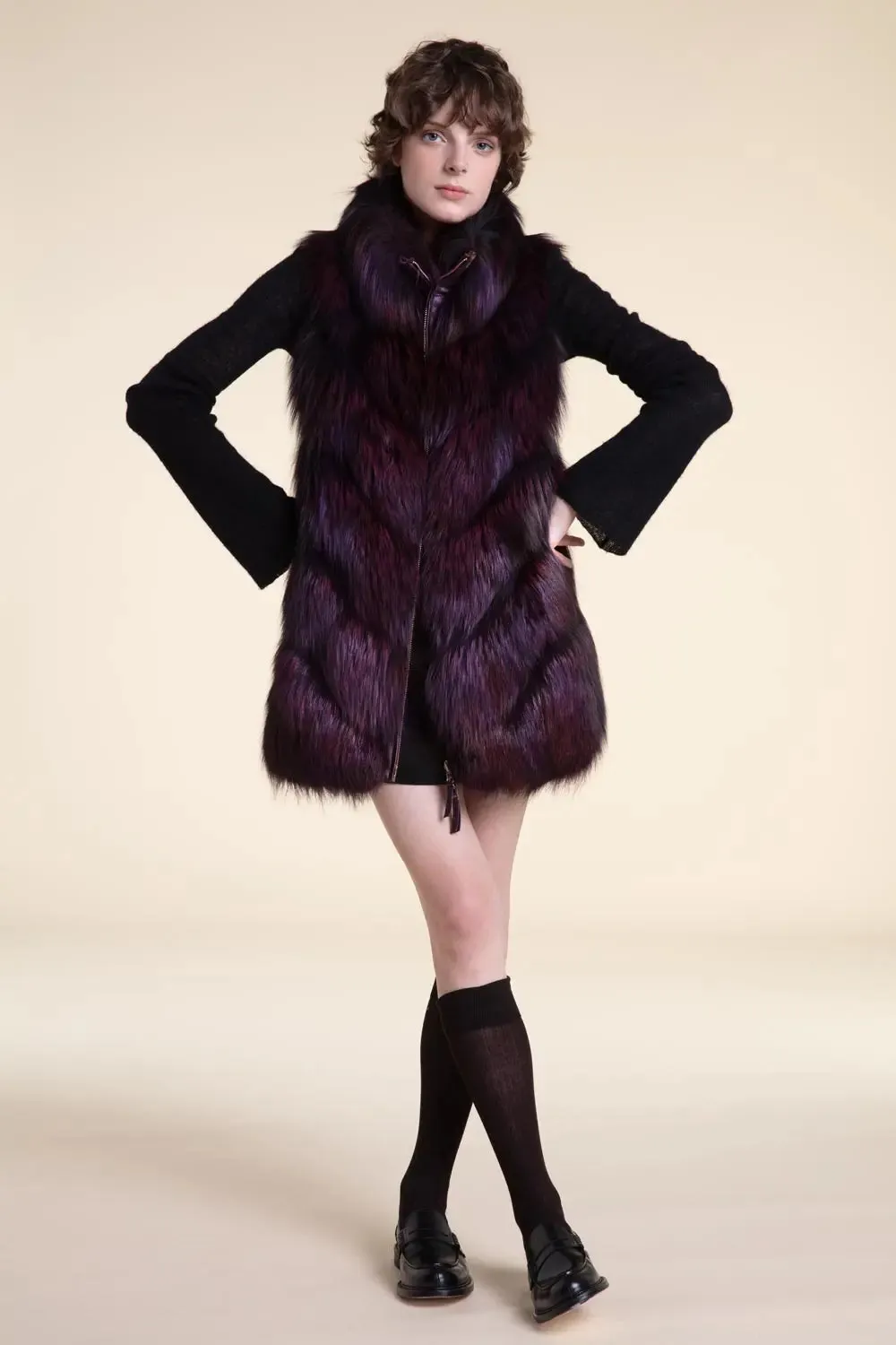 Saga fox fur vest