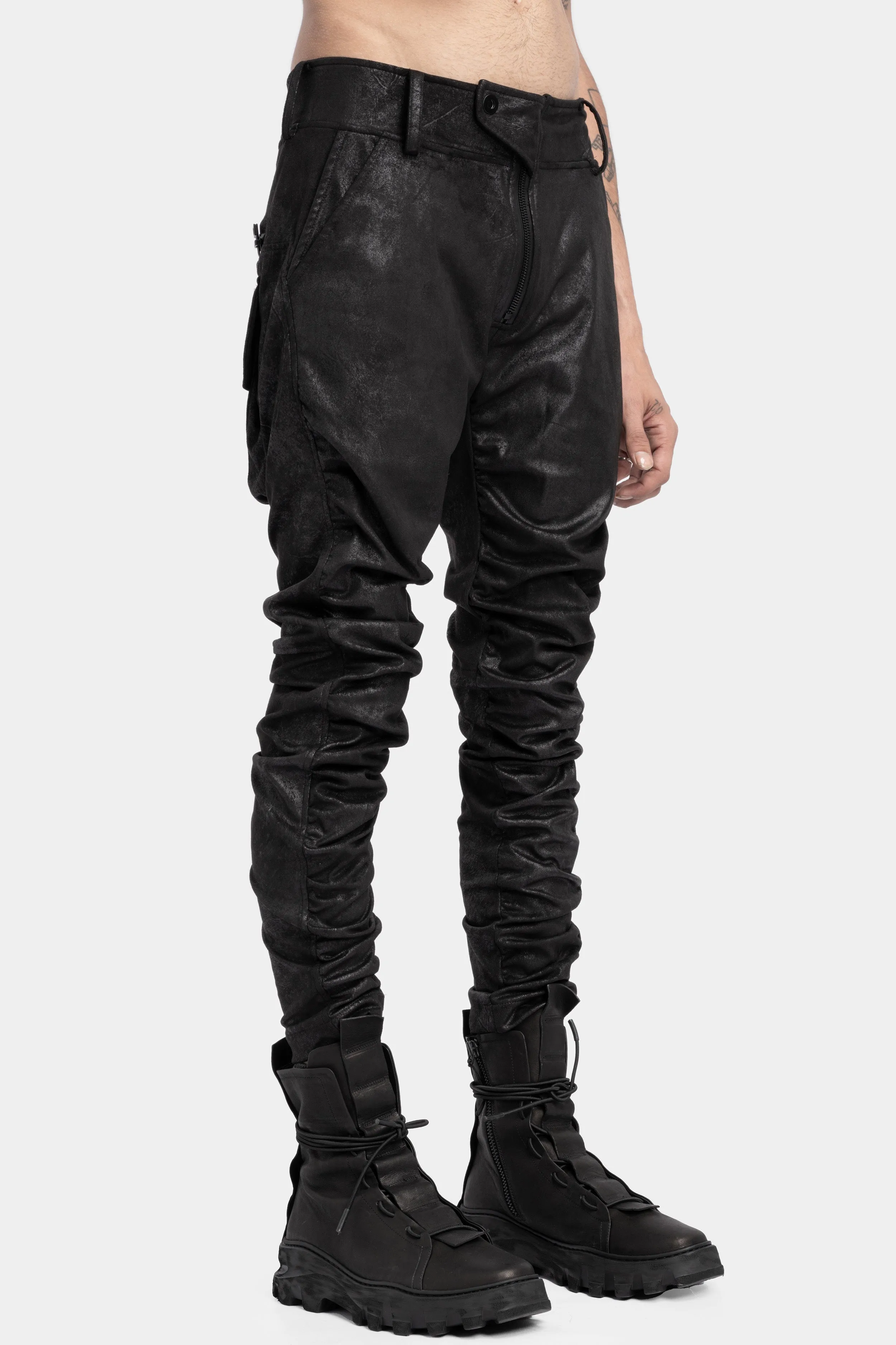 Slim vegan leather recoil pants