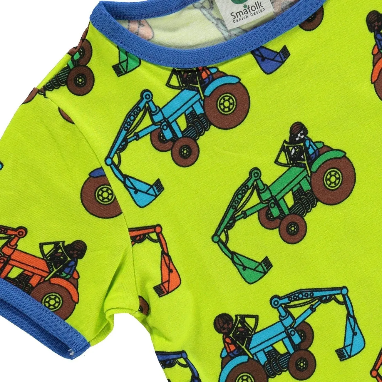 Småfolk Bright Green T-Shirt With Tractors