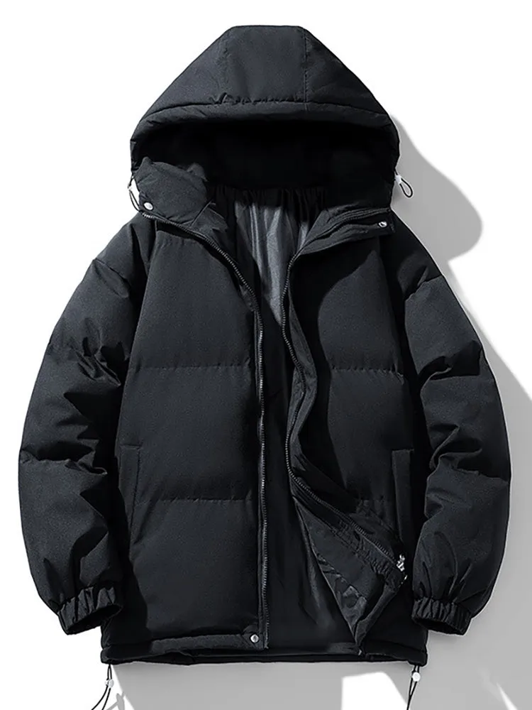 Solid Color Warm Quilted Coats