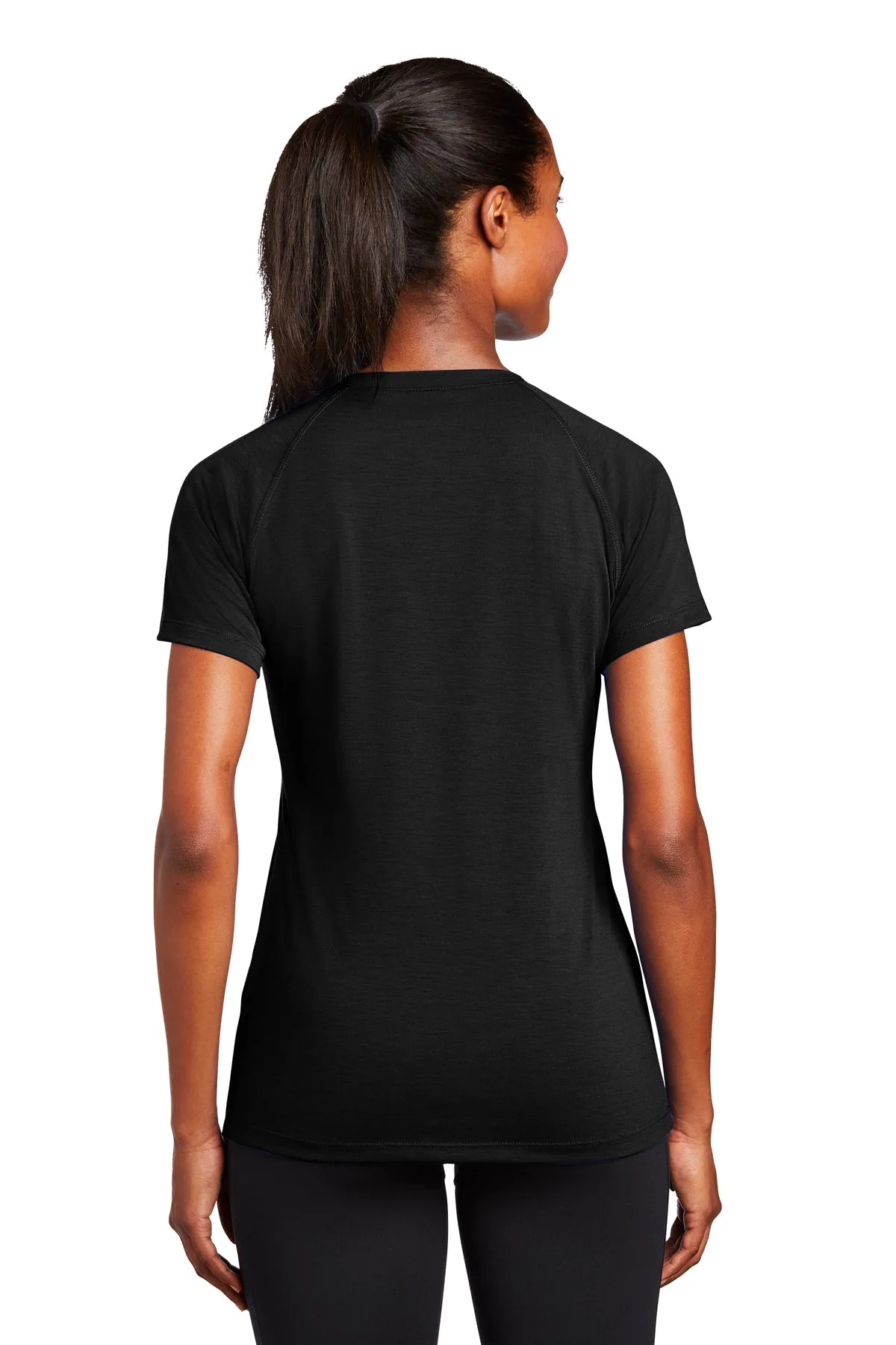 Sport-Tek Ladies Branded Ultimate Performance V-Necks, Black