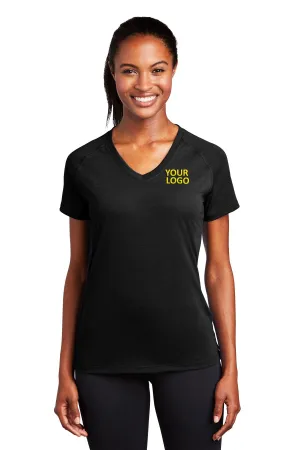 Sport-Tek Ladies Branded Ultimate Performance V-Necks, Black