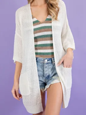 Tanya Slouchy Cardigan - Off White