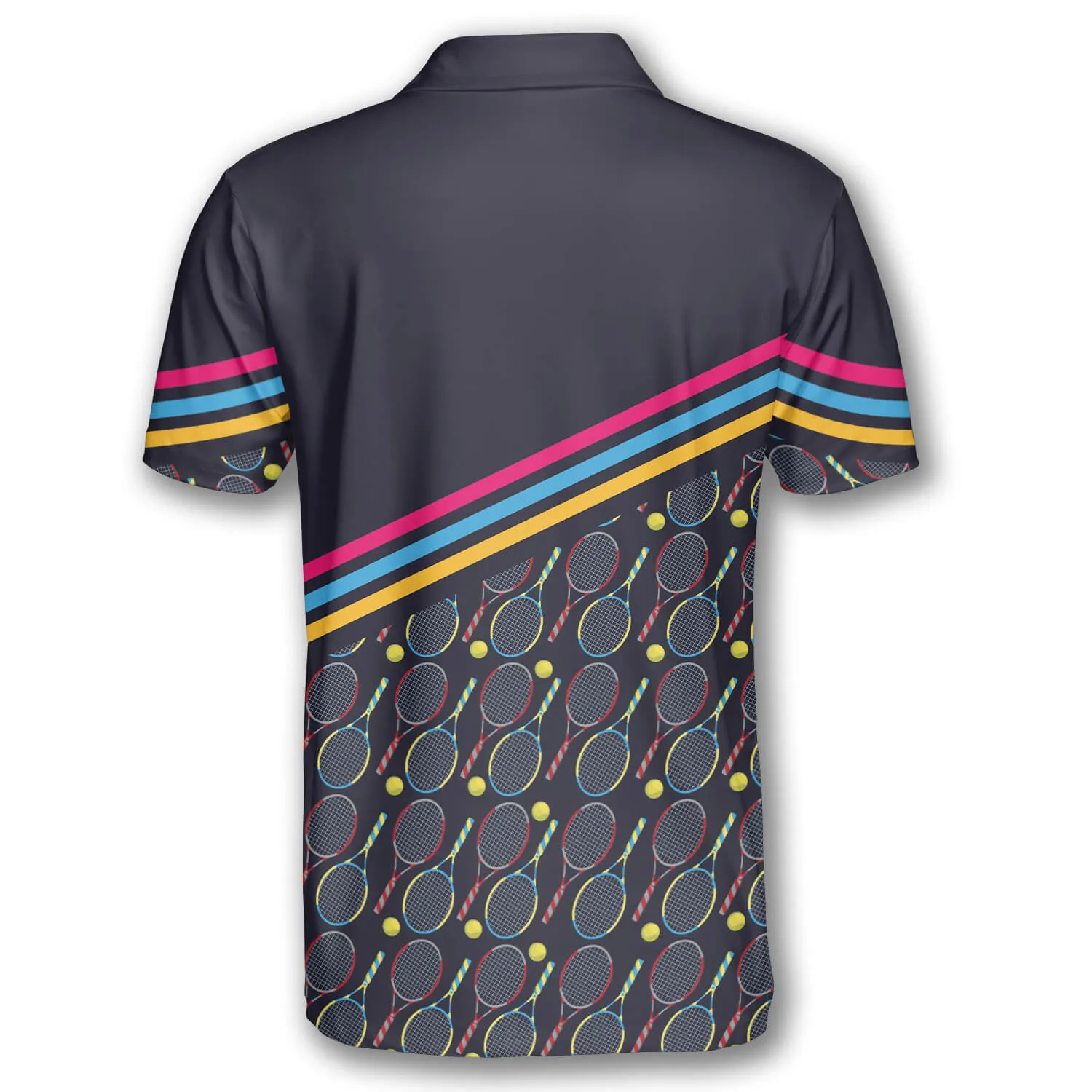 Tennis Seamless Pattern Custom Polo Tennis Shirts for Men