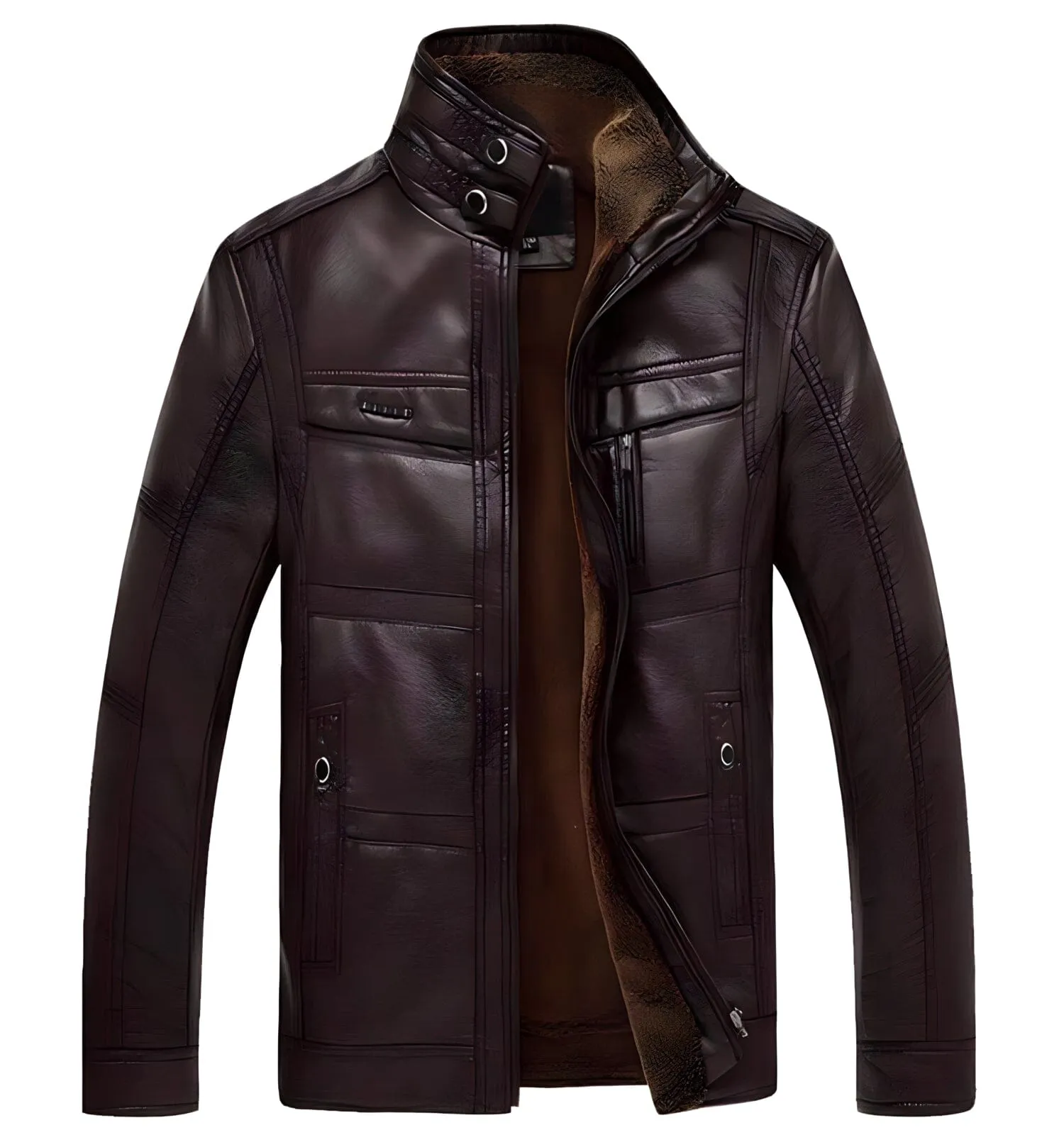 The Honcho Faux Leather Biker Jacket - Multiple Colors