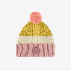 The Nellie Pom Beanie - Pink   Yellow - BABY