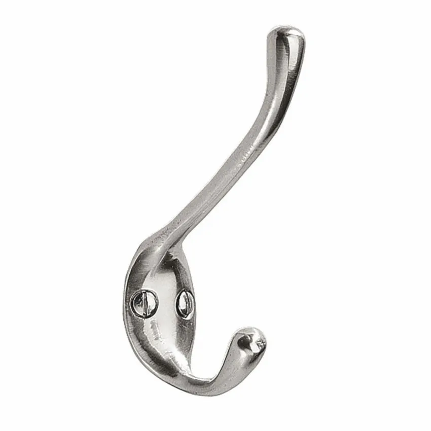 Wall Mount Coat Hook - Satin Nickel