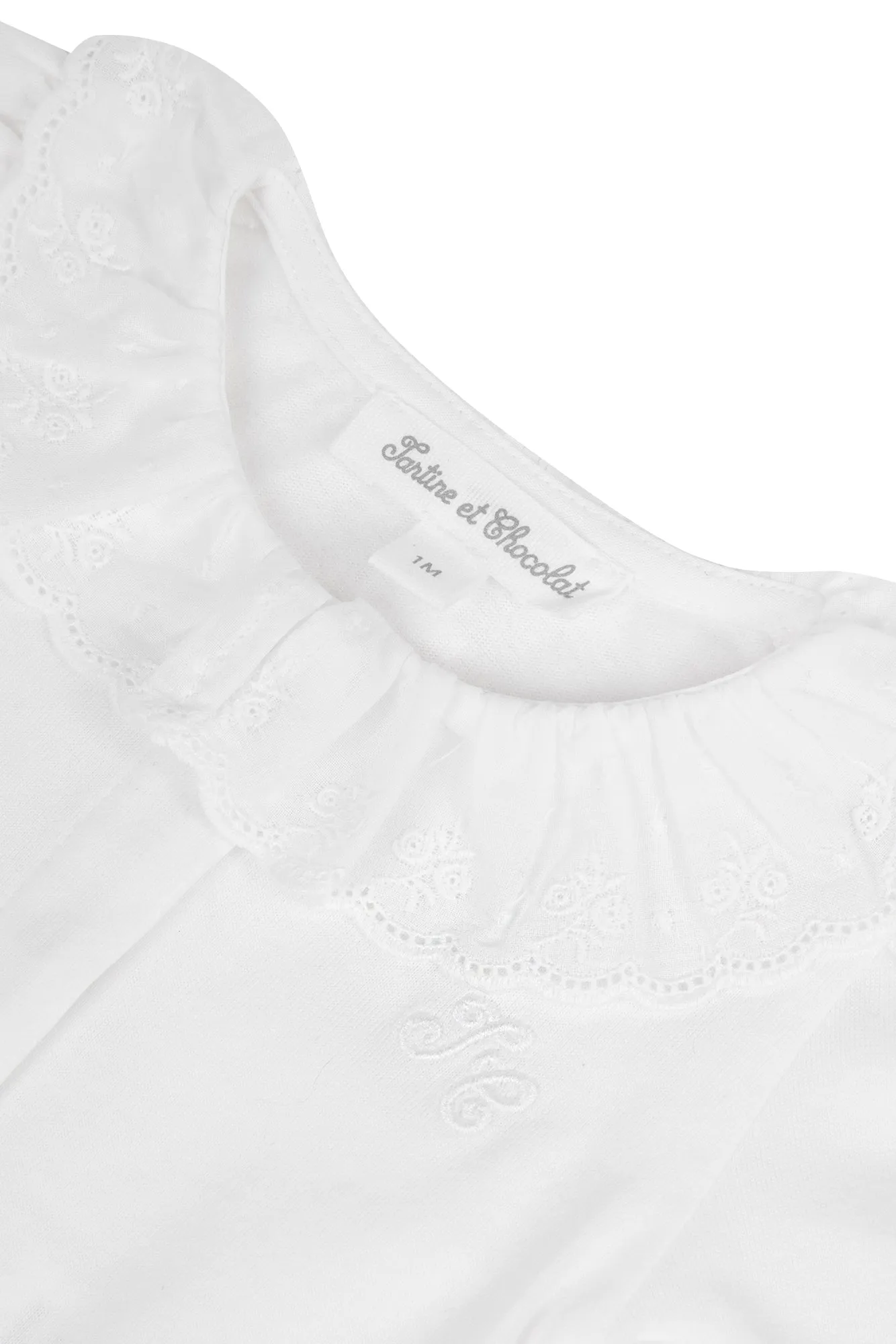 White Lace Collar Baby Bodysuit