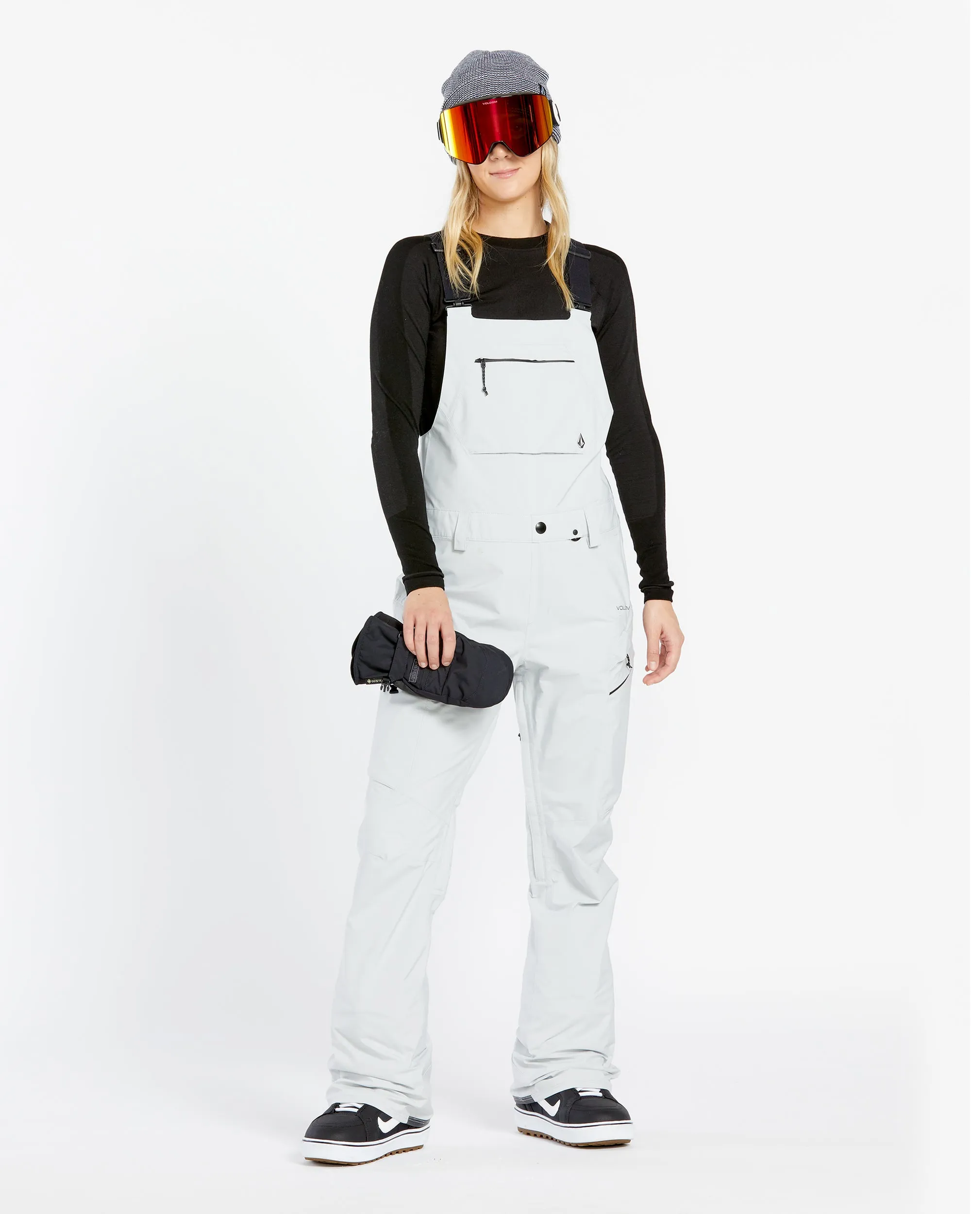 Womens Elm Stretch Gore Bib Overalls - Cloud Grey