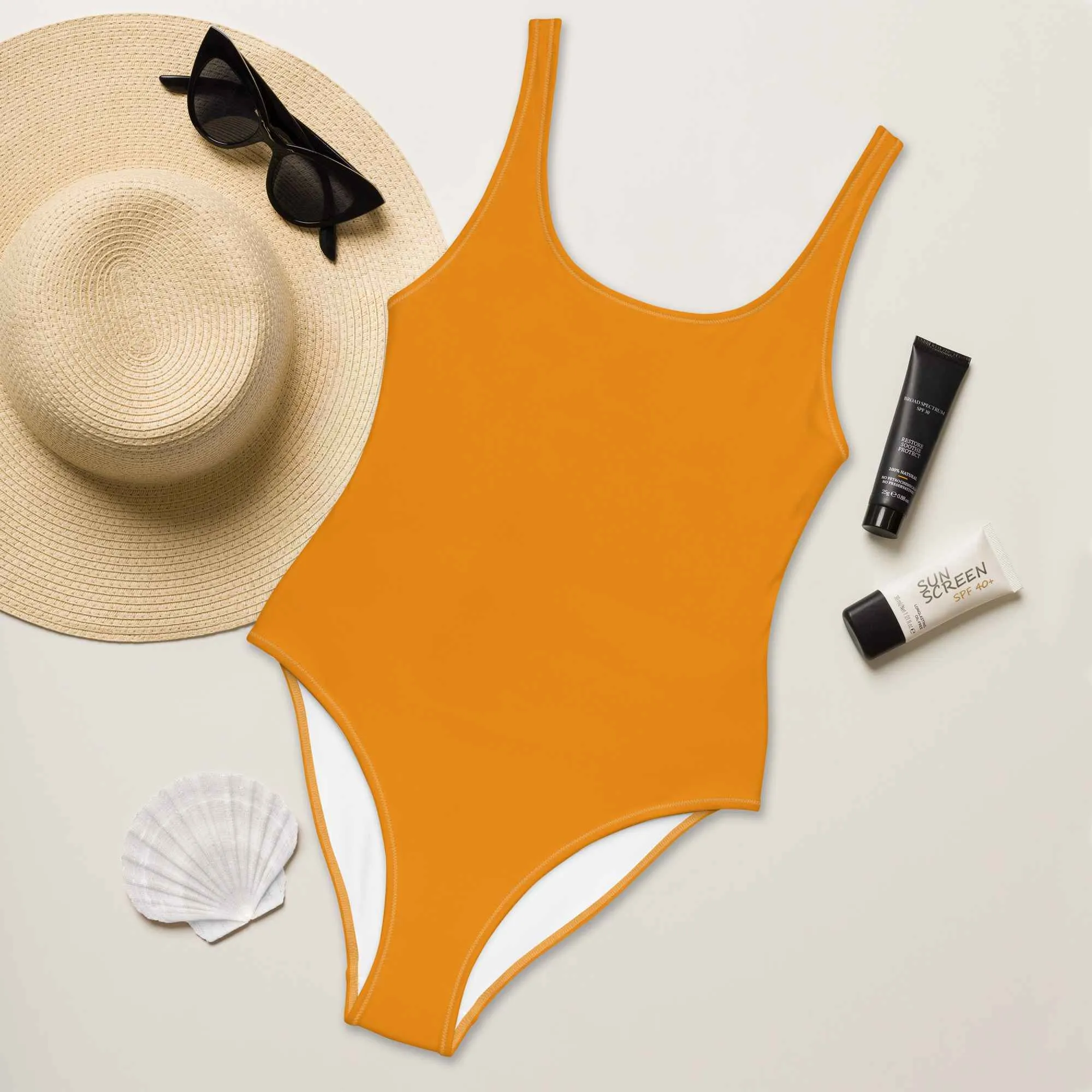 Yellow One-Piece Swimsuit for Women